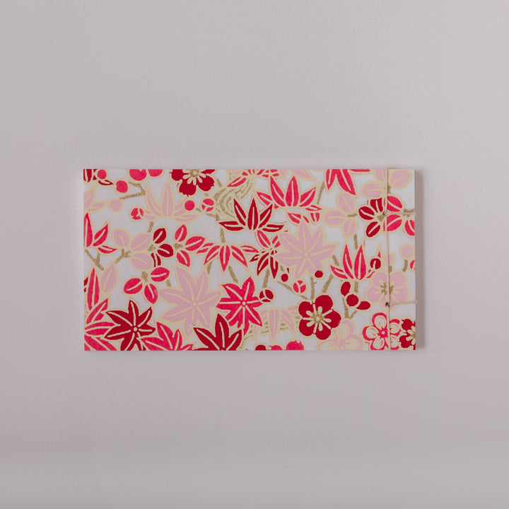 Shogado Watoji Yuzen Memo Pad - Maple Leaf & Sakura #18