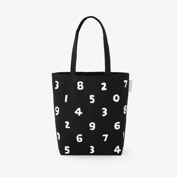 SOU.SOU Yousou Canvas Tote Bag - "So-Su-U" Numbers - Black x White