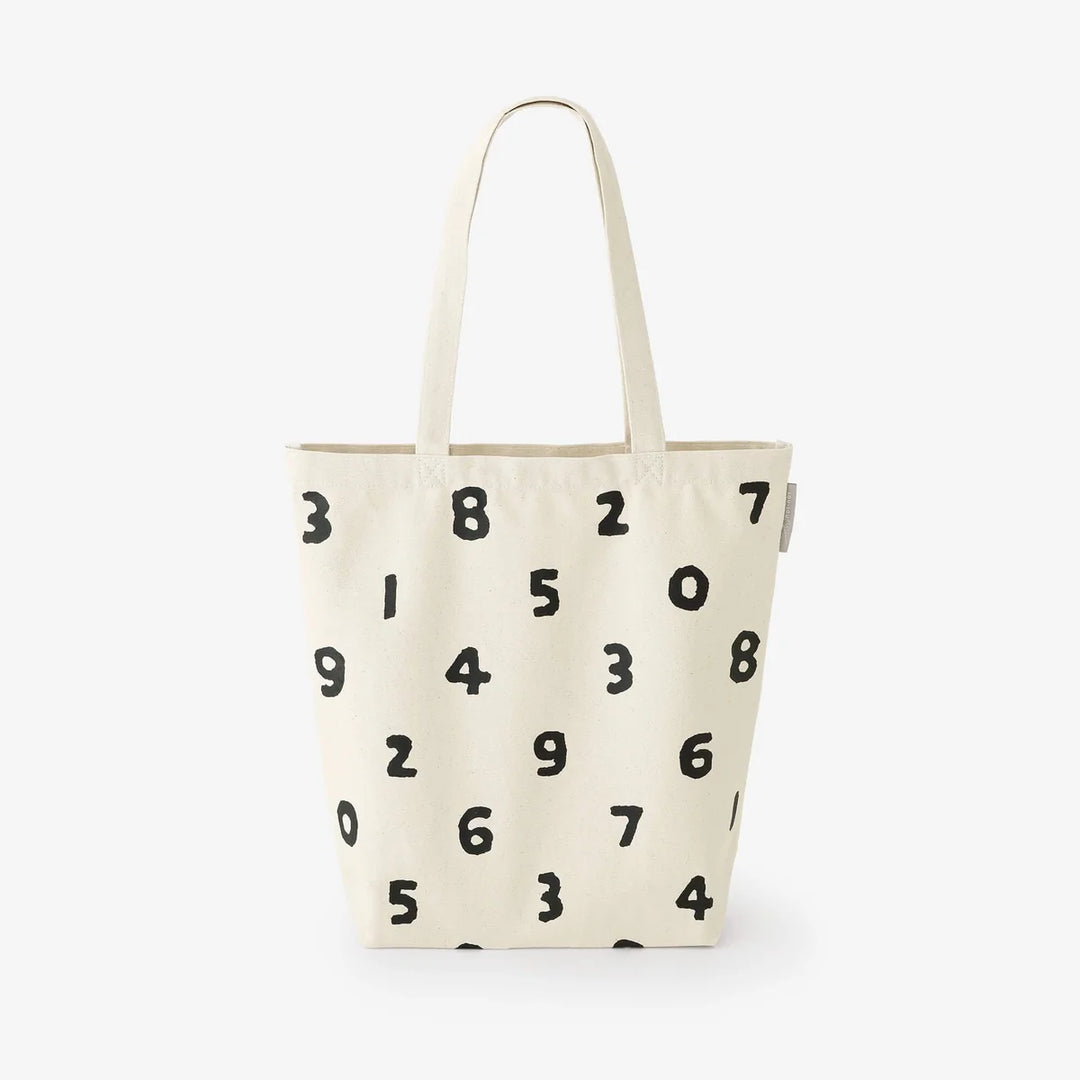 SOU.SOU Yousou Canvas Tote Bag - "So-Su-U" Numbers - Ecru x Black