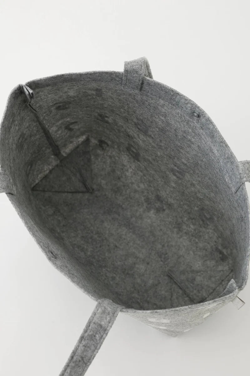 SOU.SOU Yousou Felt Tote Bag - "So-Su-U" Numbers - Grey