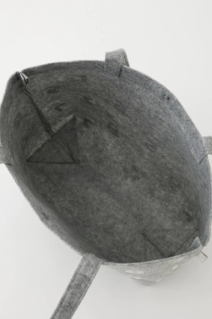 SOU.SOU Yousou Felt Tote Bag - "So-Su-U" Numbers - Grey