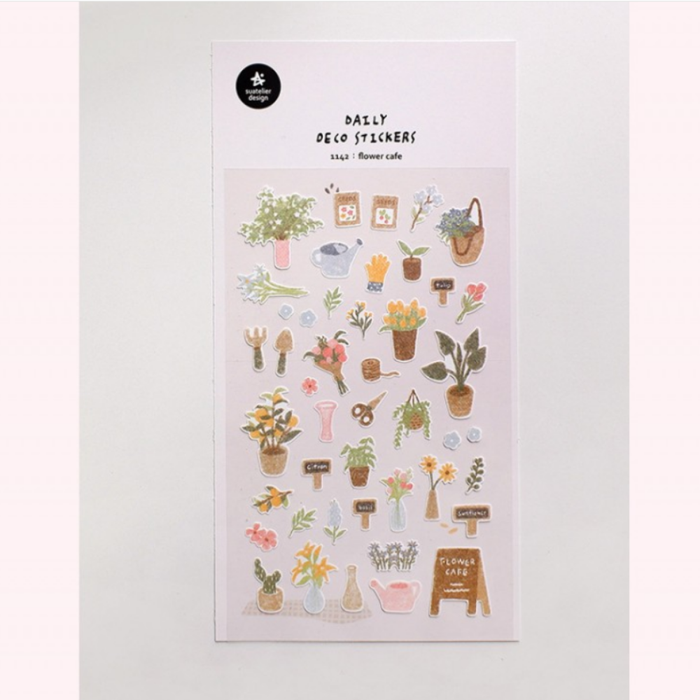 Suatelier Sticker Pack - Flower Cafe #1142