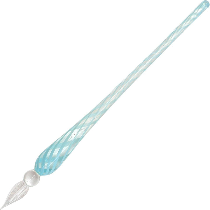 Teranishi Guitar Glass Dip Pen - Pale Blue Lattice