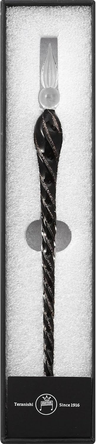 Teranishi Guitar Glass Dip Pen - Twist Jet Black