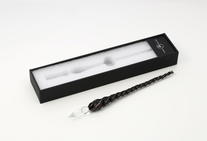 Teranishi Guitar Glass Dip Pen - Twist Jet Black