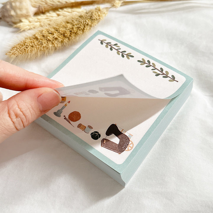 Yuka Butter Memo Pad - "Cozy Things in Grandma's House"