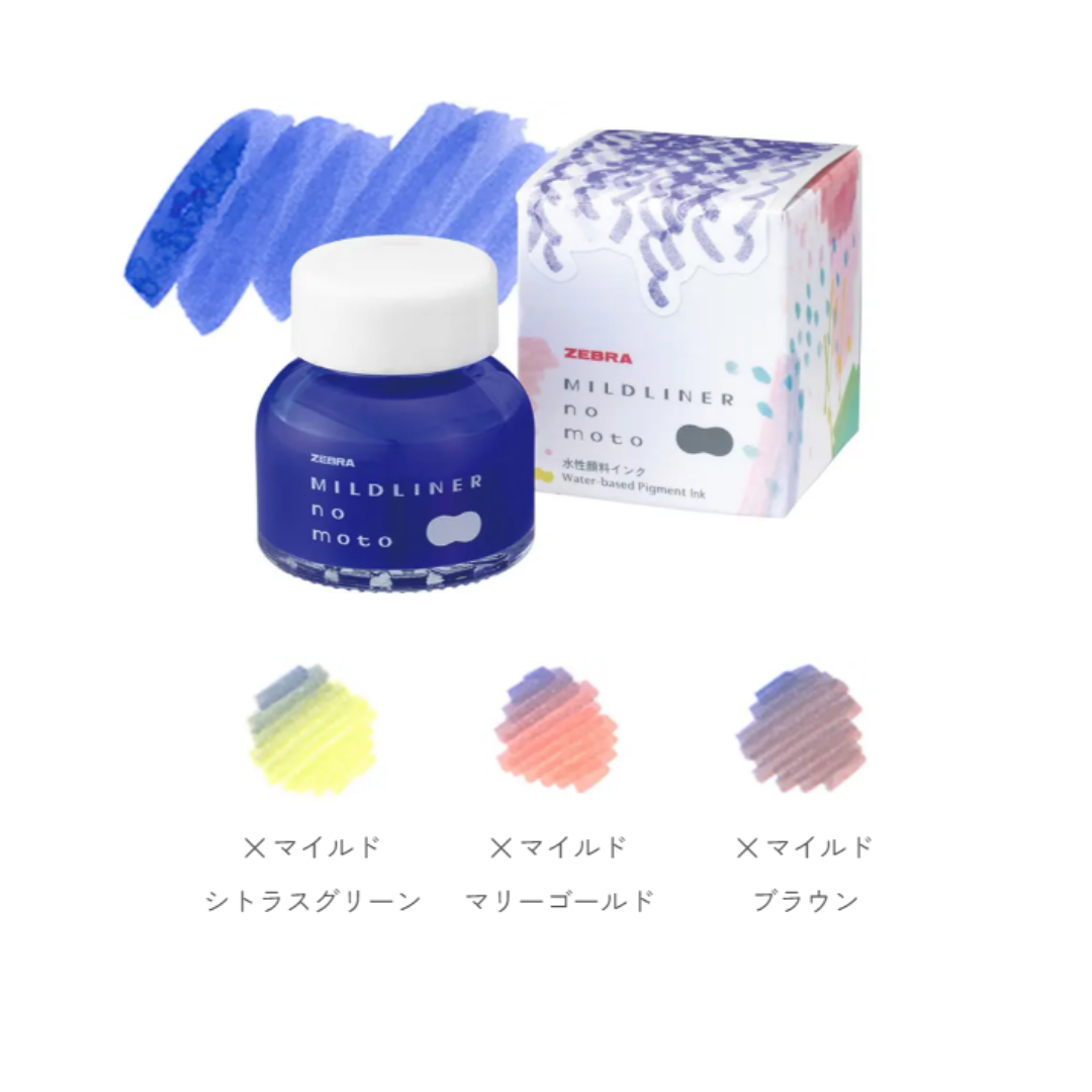 Zebra Mildliner-No-Moto Ink Bottle 10ml - Mild Lavender