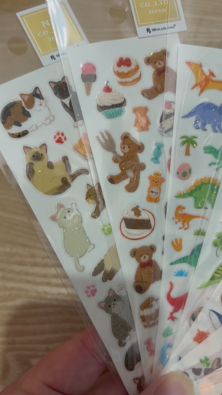 NB Japanese Sparkly Stickers - Sea Creatures