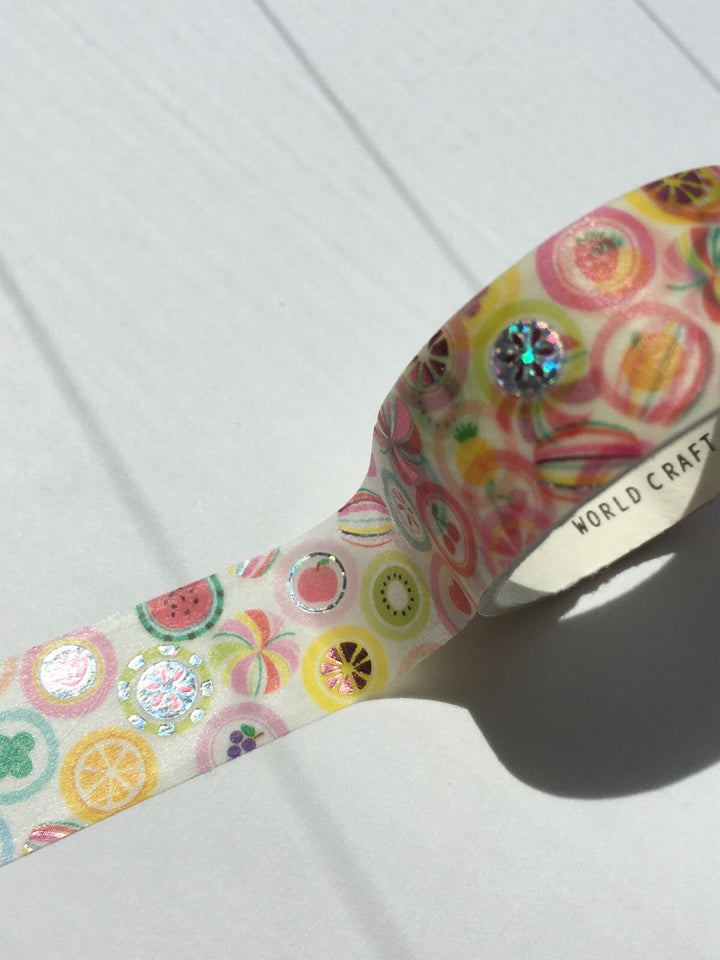World Craft Glitter Washi Tape - Japanese Candy
