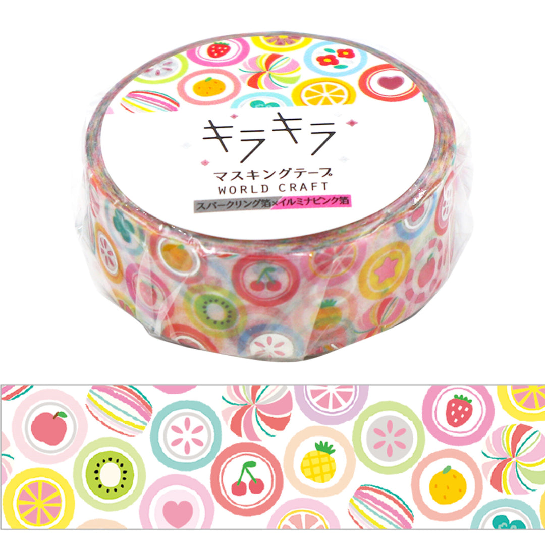 World Craft Glitter Washi Tape - Japanese Candy