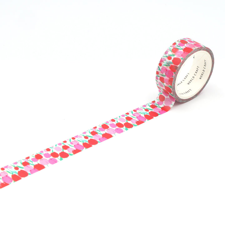 World Craft Glitter Washi Tape - Tulip Field