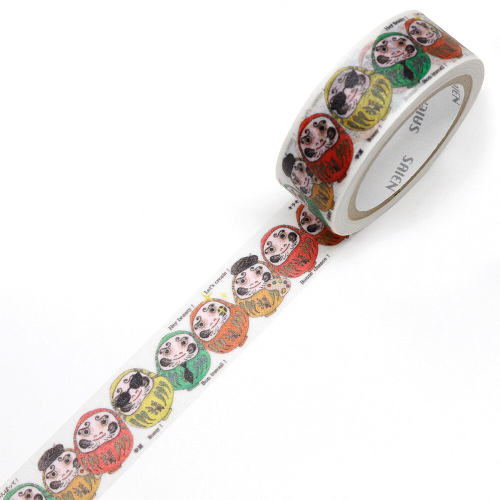 Kamiiso SAIEN Washi Tape - Daruma