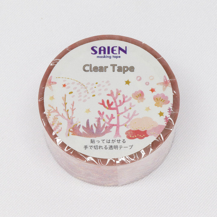 Kamiiso SAIEN Clear Masking Tape - Pink Coral