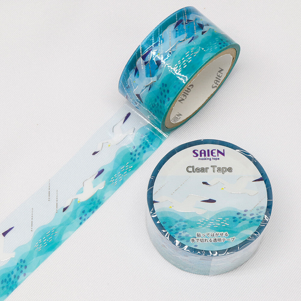 Kamiiso SAIEN Clear Masking Tape - Seagull