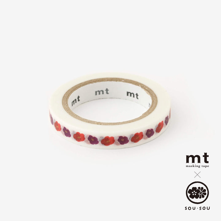 MT x SOU.SOU Kyoto Washi Tape - Hanatsubaki (Extra thin 7mm)