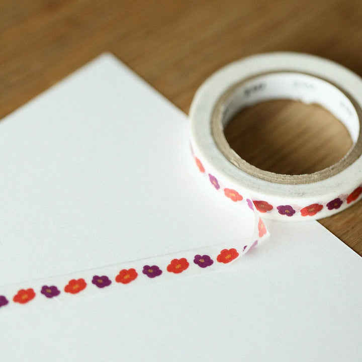 MT x SOU.SOU Kyoto Washi Tape - Hanatsubaki (Extra thin 7mm)