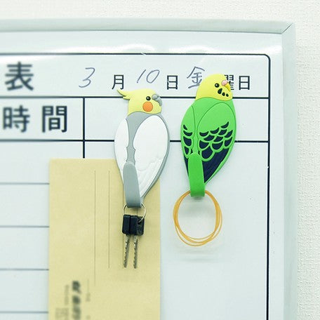 Japan Magnet Hook - Green Parakeet