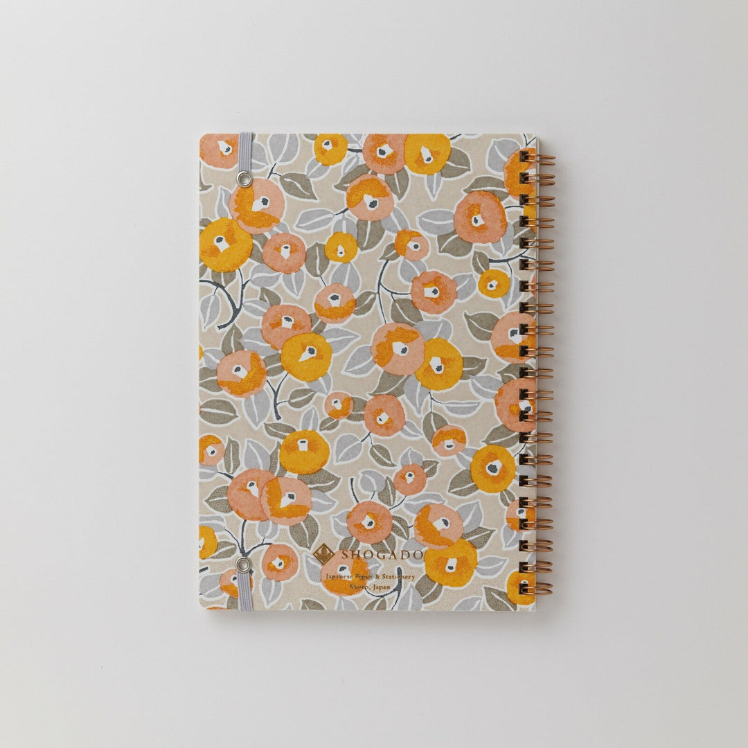 Shogado Yuzen Ring Notebook A5 - Chic Series - Orange #2