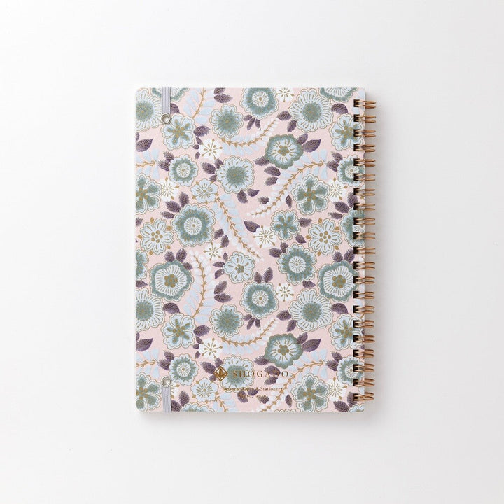 Shogado Yuzen Ring Notebook A5 - Garden Series - Pale Pink #5