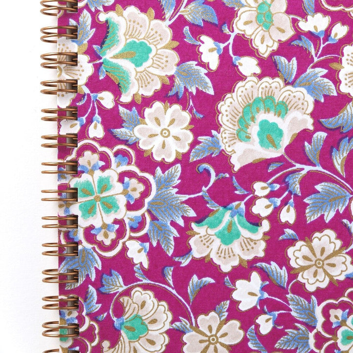 Shogado Yuzen Ring Notebook A5 - Garden Series - Purple #3