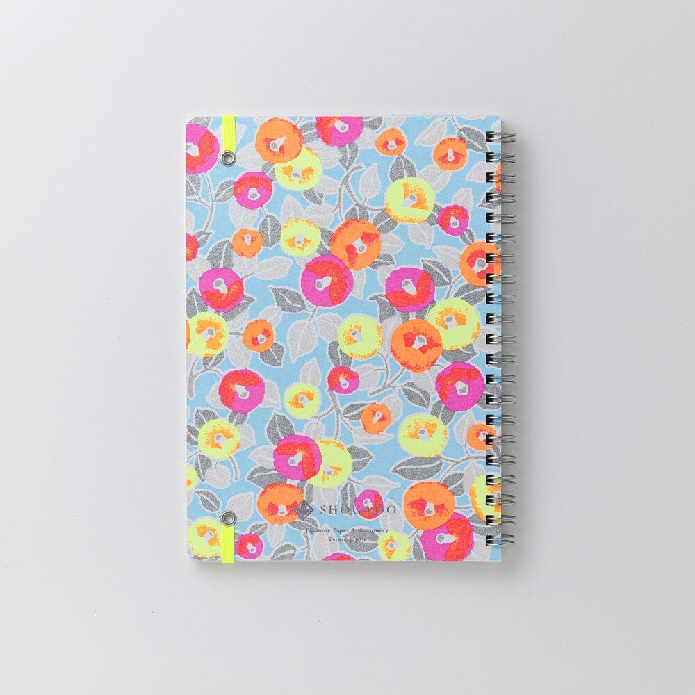 Shogado Yuzen Ring Notebook A5 - Neon Series - Blue #1