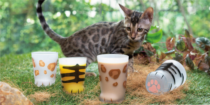 Coconeco Cat Paw Glass - Black Tiger Pattern Cat