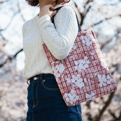 Noren Japanese Tote Bag - Pink with Sakura