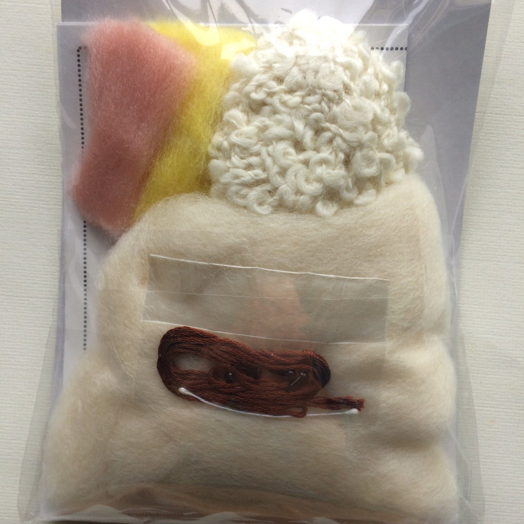 Japanese Hamanaka Felt Wool Mascot Needle Felting Kit- 2 Sheep (English translation included / video tutorial)