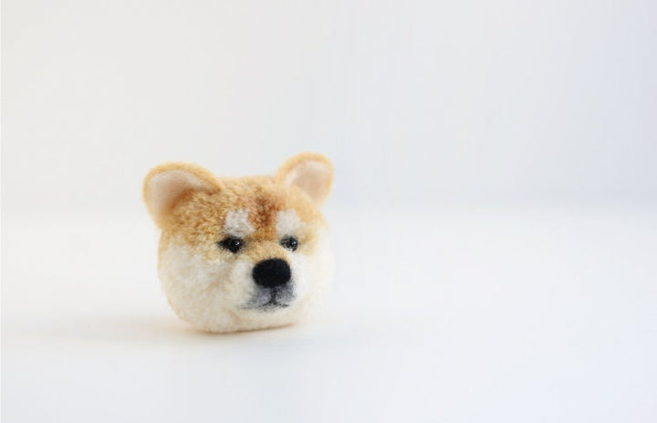 Trikotri KIT - Japanese Shiba Inu Pom Pom Kit - Make 2 Shiba Inu Pom Poms!