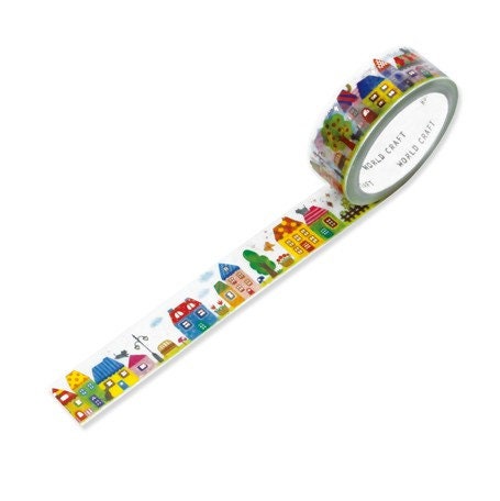 World Craft Glitter Washi Tape - Colourful Street