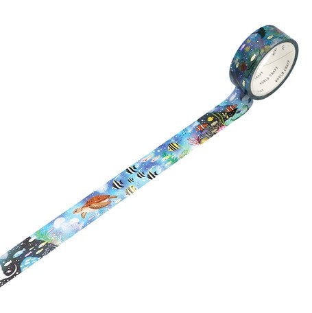 World Craft Glitter Washi Tape - Sealife