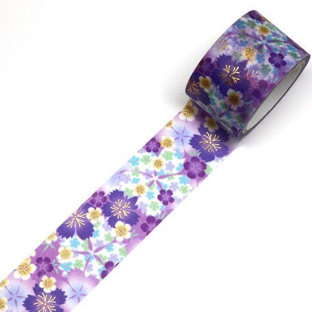 Kamiiso Yuzen Washi Tape - Kimono "Hana" Series - Nadeshiko Flower  (Made in Japan)