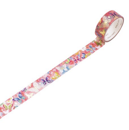 World Craft Glitter Washi Tape - Yuzen Series - Butterflies