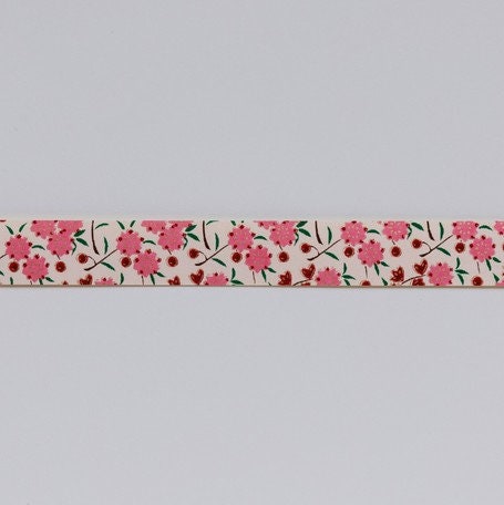 Yuzen Washi Tape - Pink Floral #16 (Made in Kyoto, Japan)