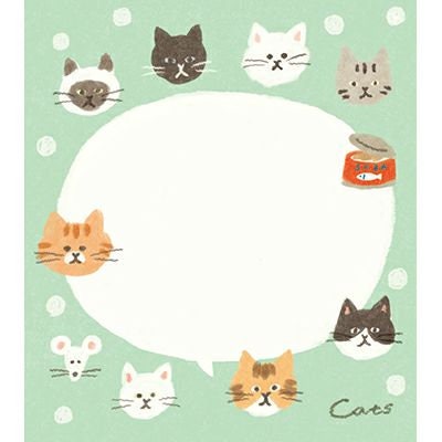 Furukawa Paper Works - Watashi Biyori Memo Pad - Cats