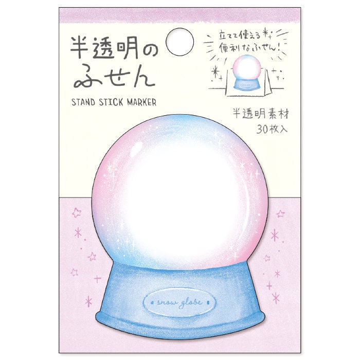 Mind Wave - Sticky Notes - Translucent Snow Globe