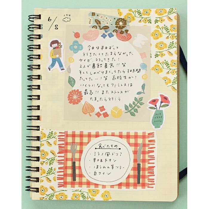 Furukawa Paper Works - Watashi Biyori Memo Pad - Flowers