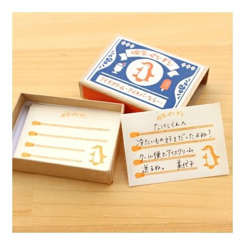 Furukawa Paper Works - Retro Match Box Mini Note Paper - Penguin