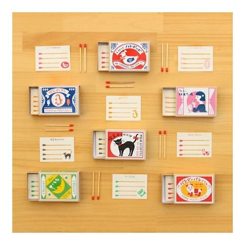 Furukawa Paper Works - Retro Match Box Mini Note Paper - Pigeon