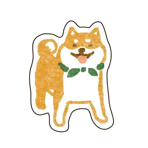 Furukawa Paper Works - Flake Stickers - Shiba Inu