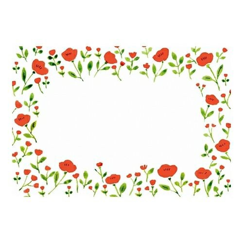 Furukawa Paper Works - Special Letter Set - Red Flowers