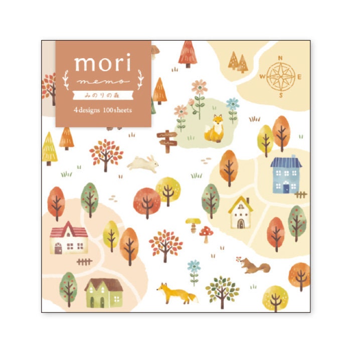 Mind Wave Memo Pad - Minori-no-Mori - Forest in Autumn