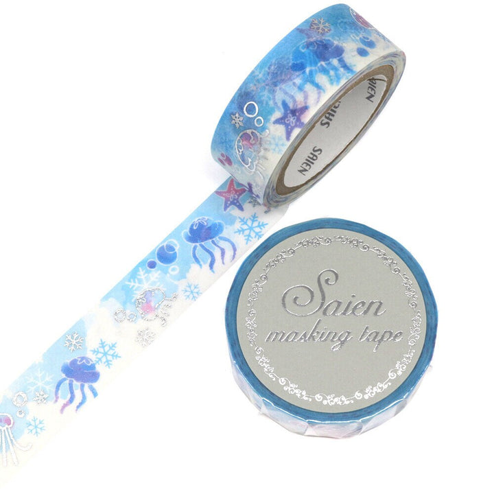 Kamiiso SAIEN Washi Tape - Jellyfish (Made in Japan)