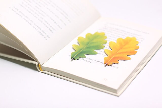 Appree Korea - Bookmark Pen - Autumn Oak Leaf (1 piece/pack)