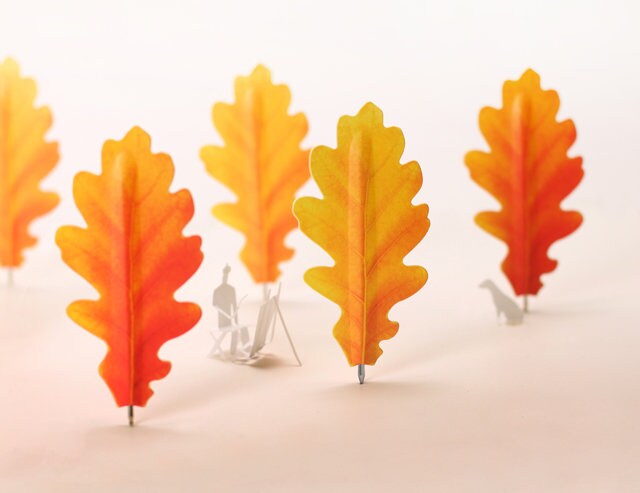 Appree Korea - Bookmark Pen - Autumn Oak Leaf (1 piece/pack)