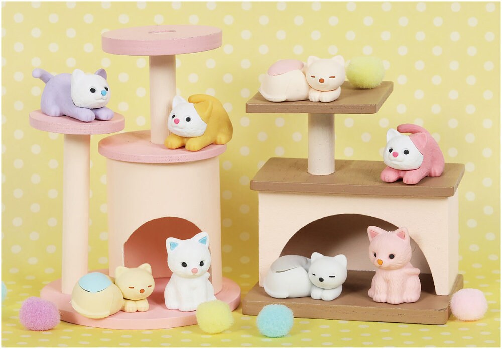 Iwako Puzzle Erasers - Individual Cats (Made in Japan)