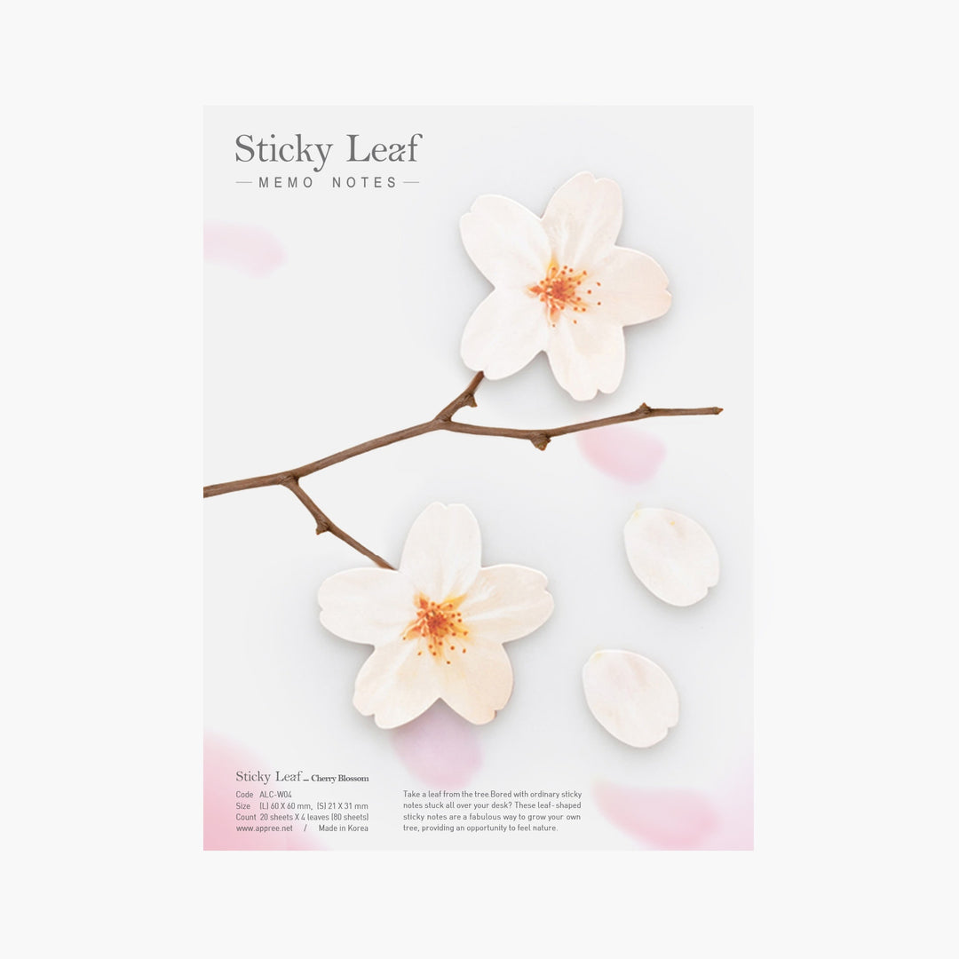 Appree Korea - Sticky Notes - White Cherry Blossom (Large Pack)