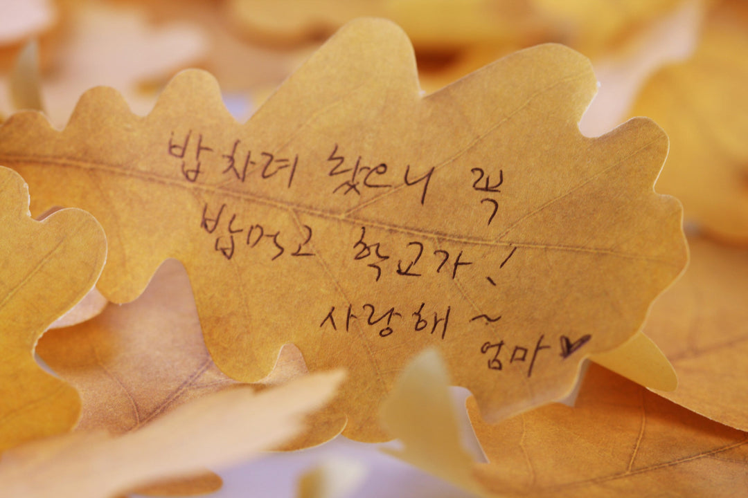 Appree Korea - Sticky Notes - Autumn Oak Leaf (Large Pack)