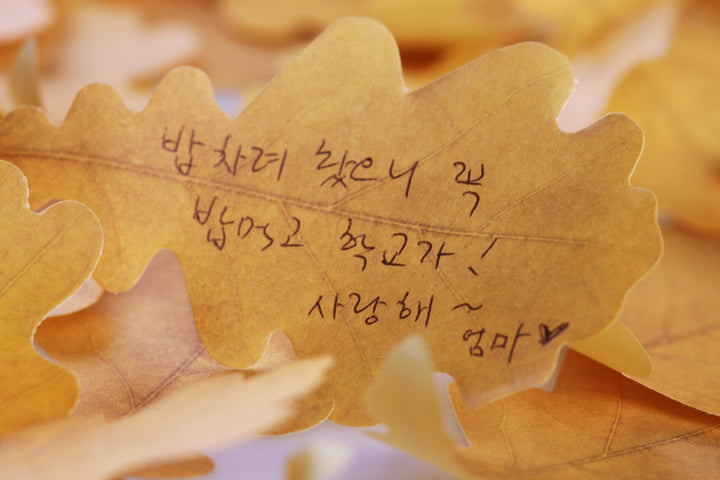 Appree Korea - Sticky Notes - Autumn Oak Leaf (Large Pack)