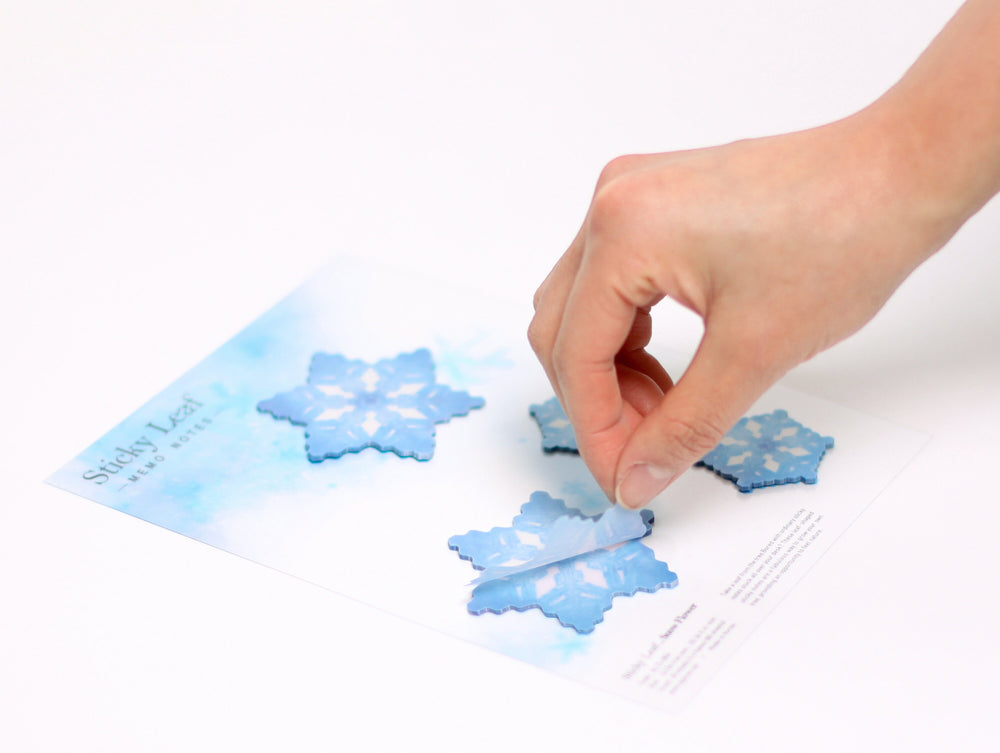 Appree Korea - Sticky Notes - Translucent Icy Blue Snowflake (Large Pack)